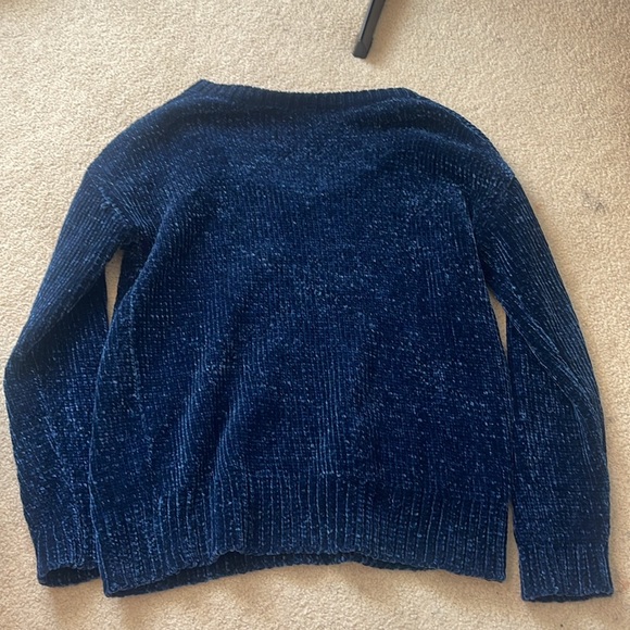 Old navy blue velvet sweater - Picture 2 of 2